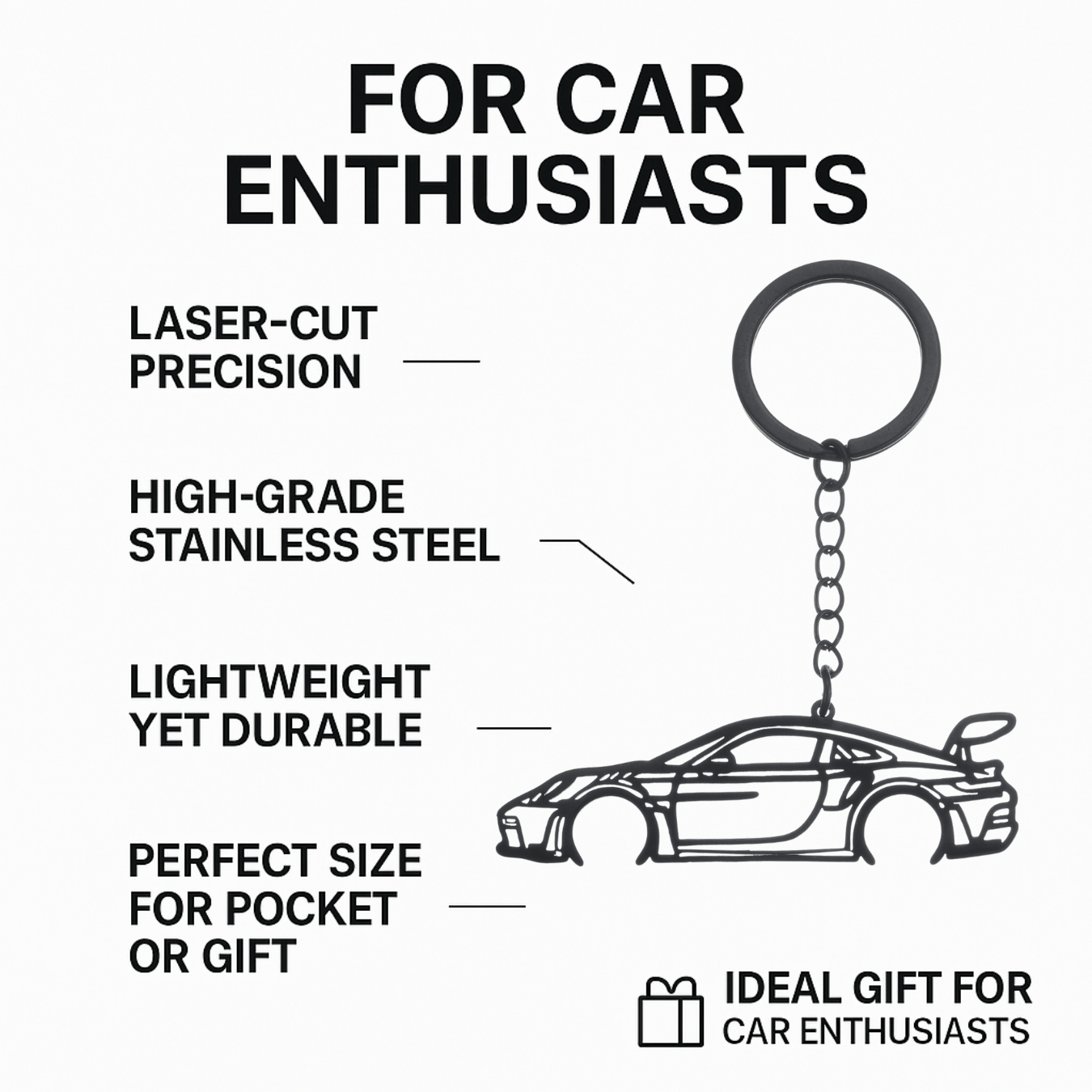 Porsche 911 GT3 RS (992) Keychain - car - artistry