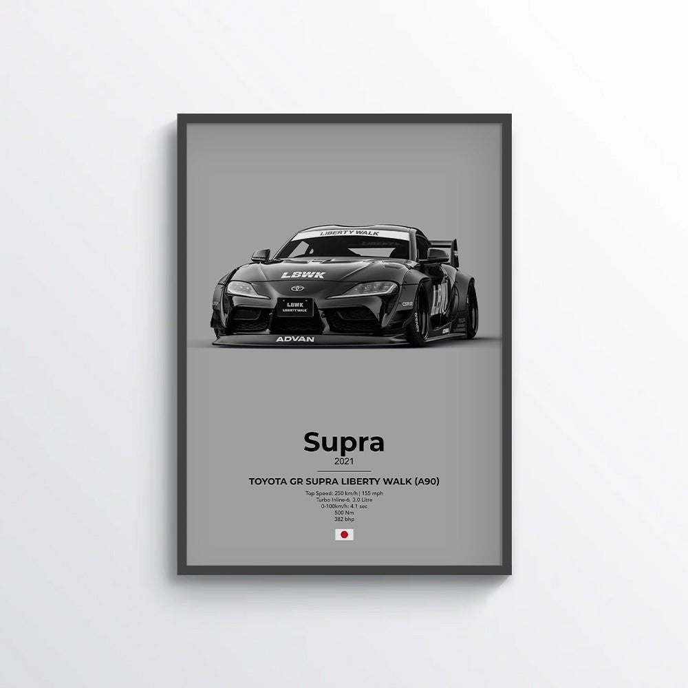 Toyota GR Supra Liberty Walk (A90) Poster - car - artistry