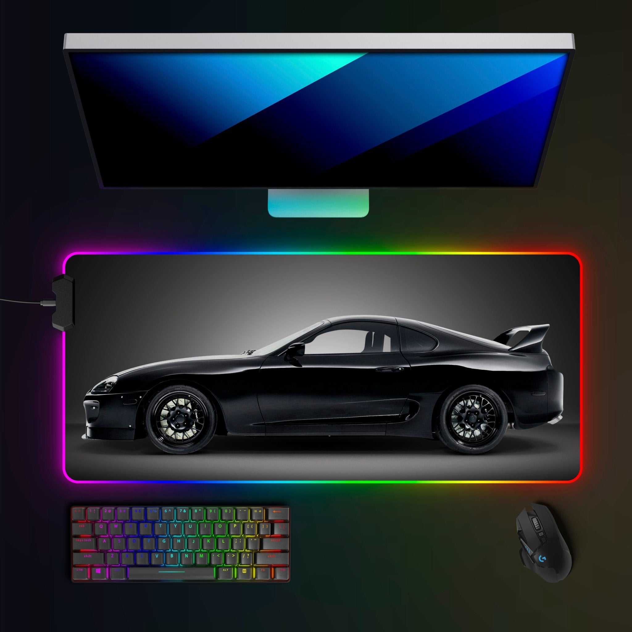 Toyota Supra Mk4 RGB Mousepad - car - artistry