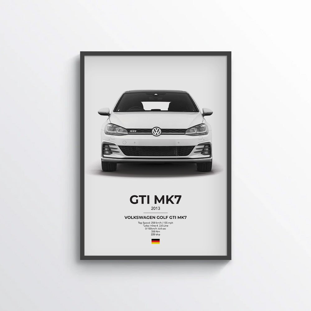 VW Golf GTI Mk7 Poster - car - artistry