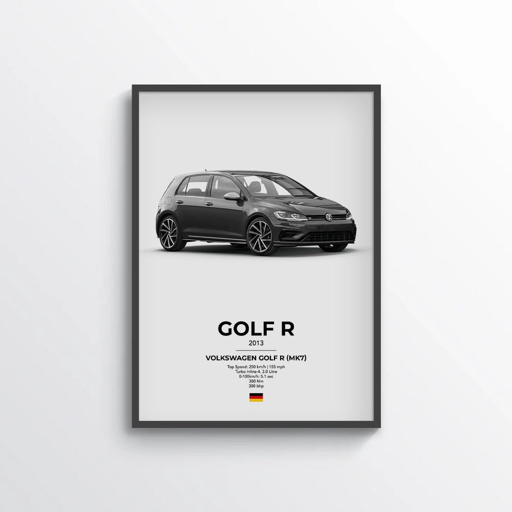 VW Golf R Mk7 Poster - car - artistry