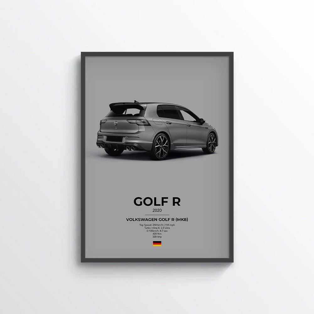 VW Golf R Mk8 Poster - car - artistry