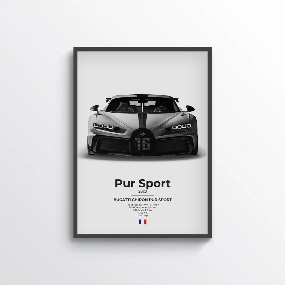 Bugatti Chiron Pur Sport Poster