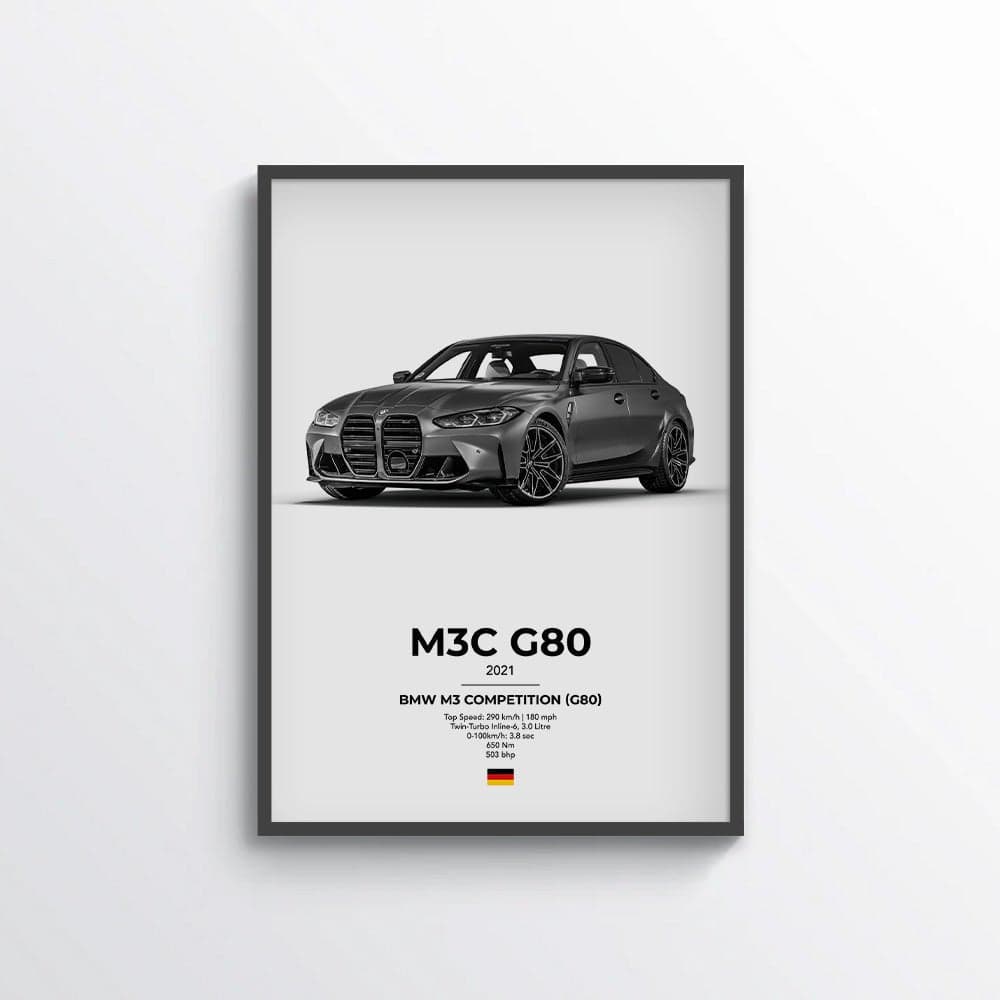 BMW M3 Competition (G80) Poster