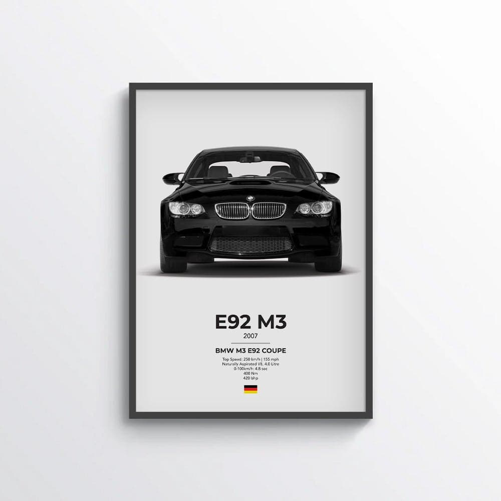 BMW E92 M3 Poster