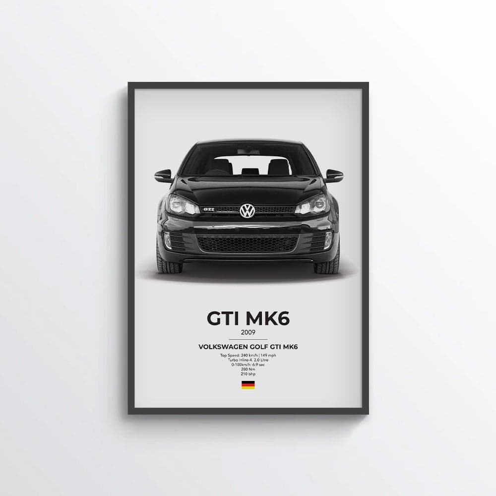 VW Golf GTI Mk6 Poster