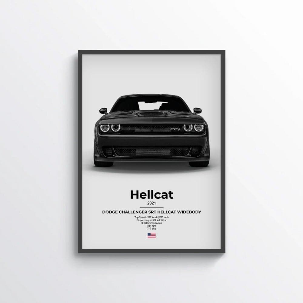 Dodge Challenger SRT Hellcat Widebody Poster