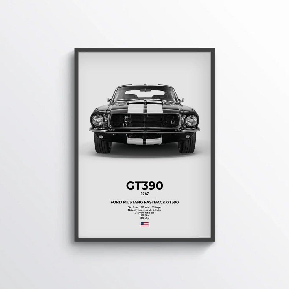 Ford Mustang Fastback GT390 Poster