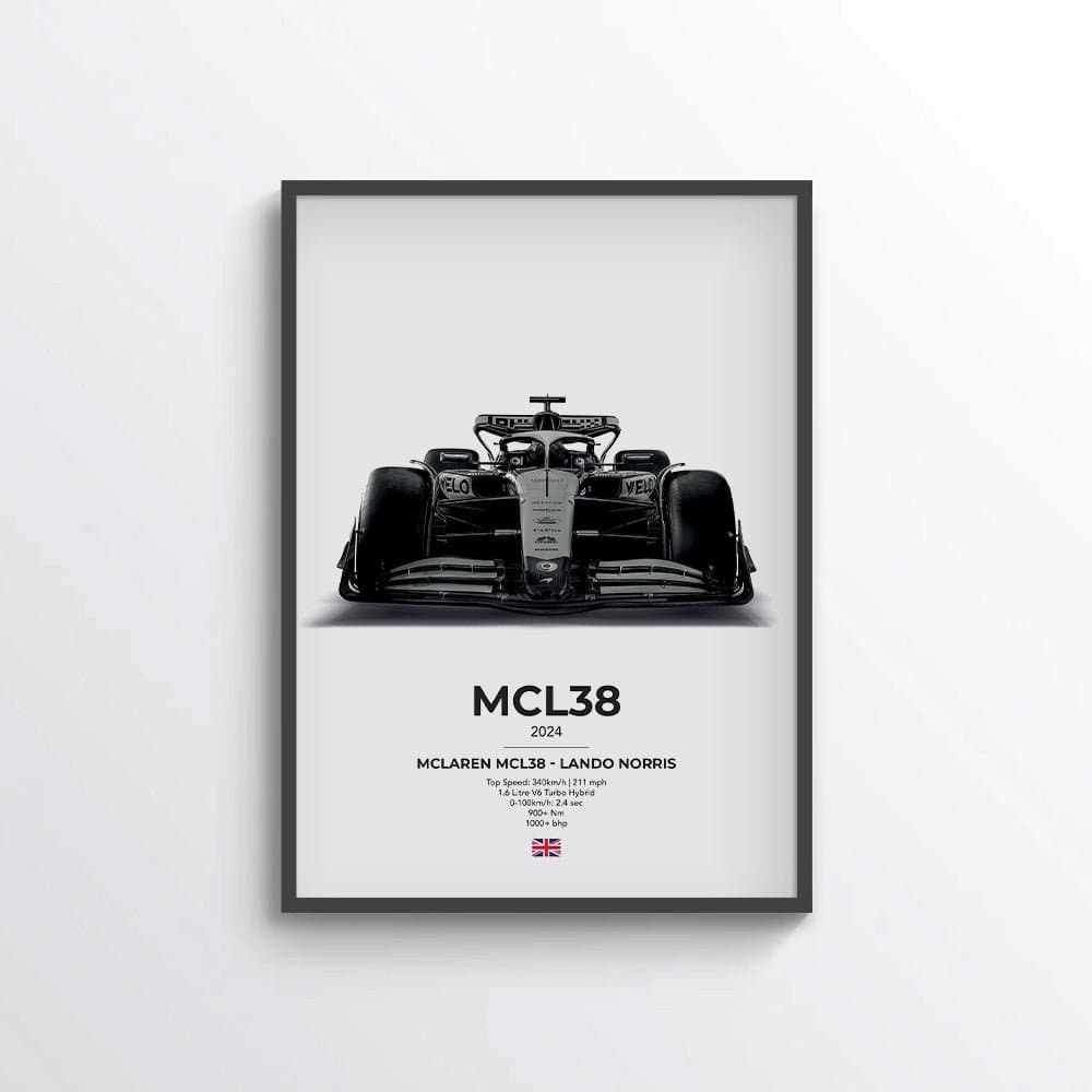 Formula 1 McLaren MCL38 - Lando Norris Poster