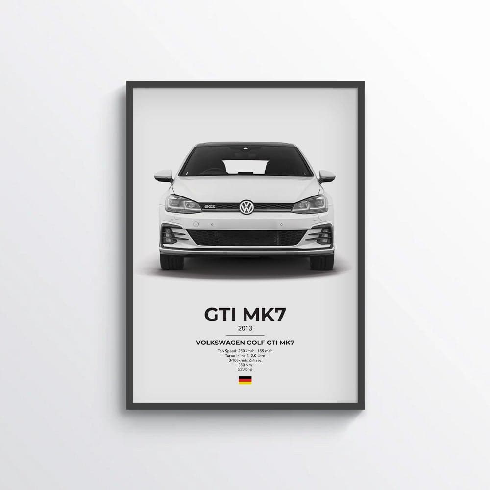 VW Golf GTI Mk7 Poster