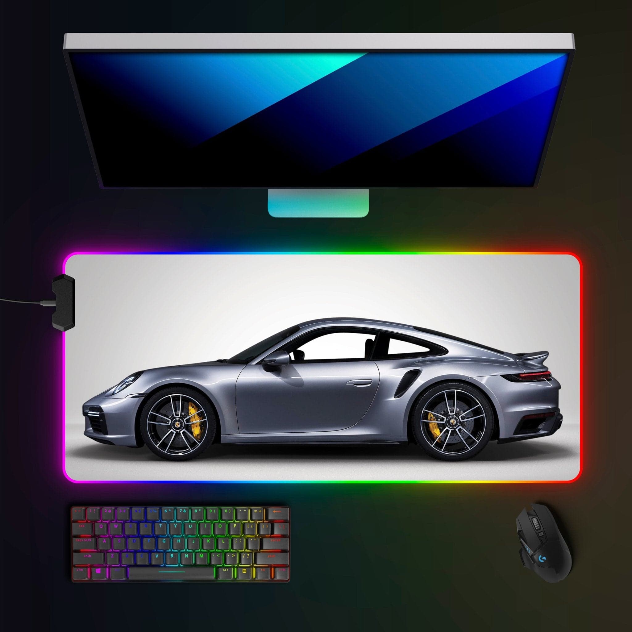 Porsche 911 Turbo S (992) RGB Mousepad