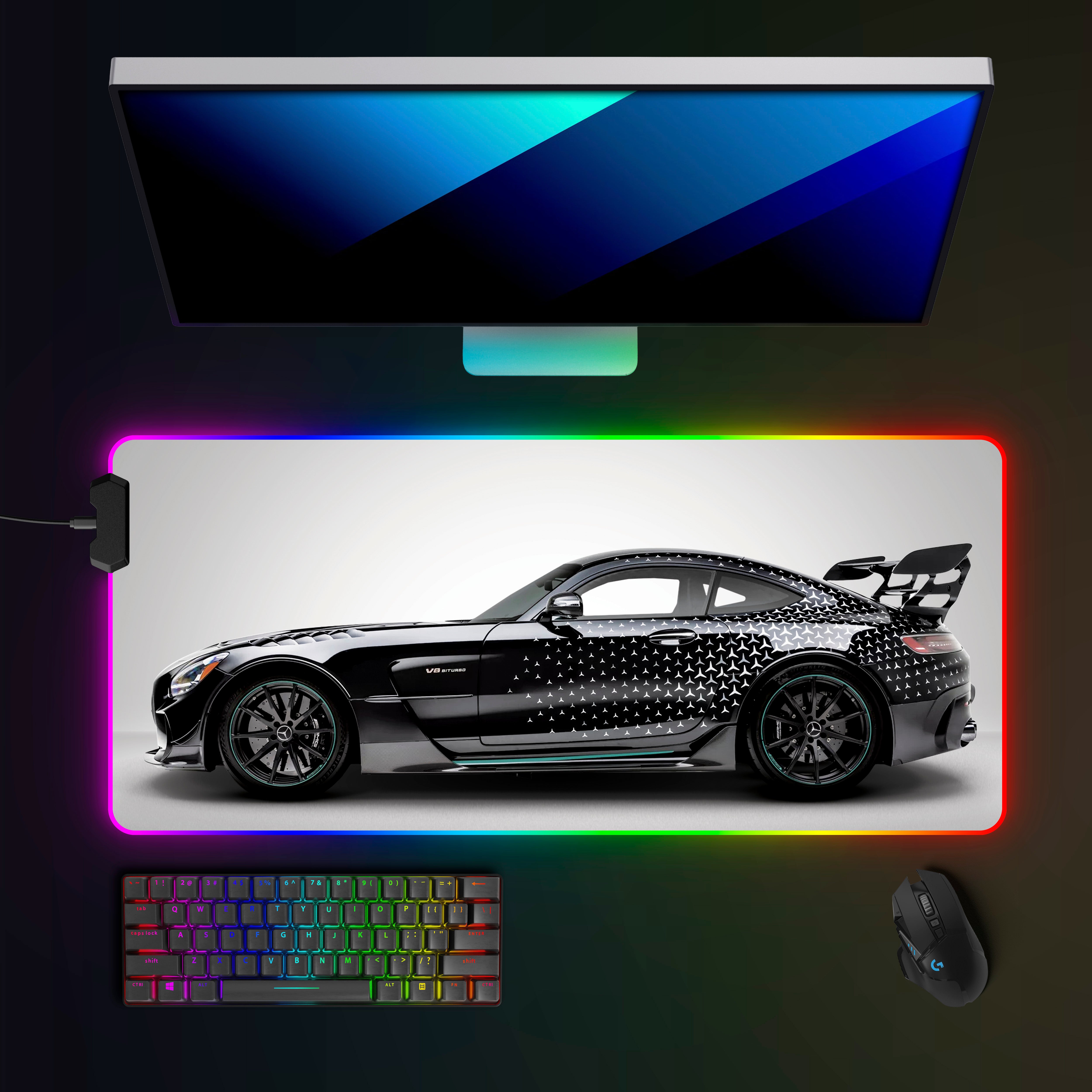 Mercedes AMG GT BlackSeries RGB Mousepad