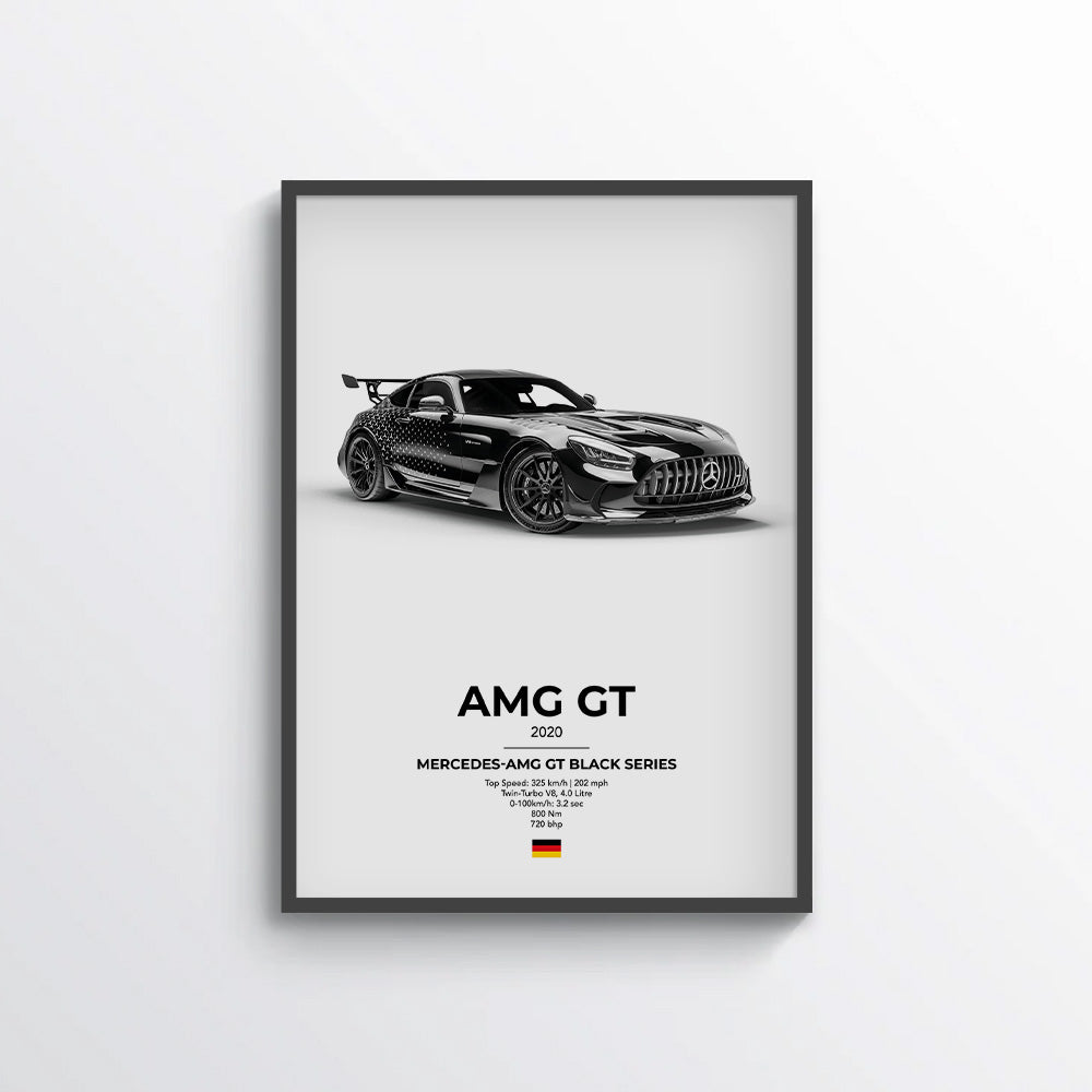 Mercedes AMG GT Black Series Poster