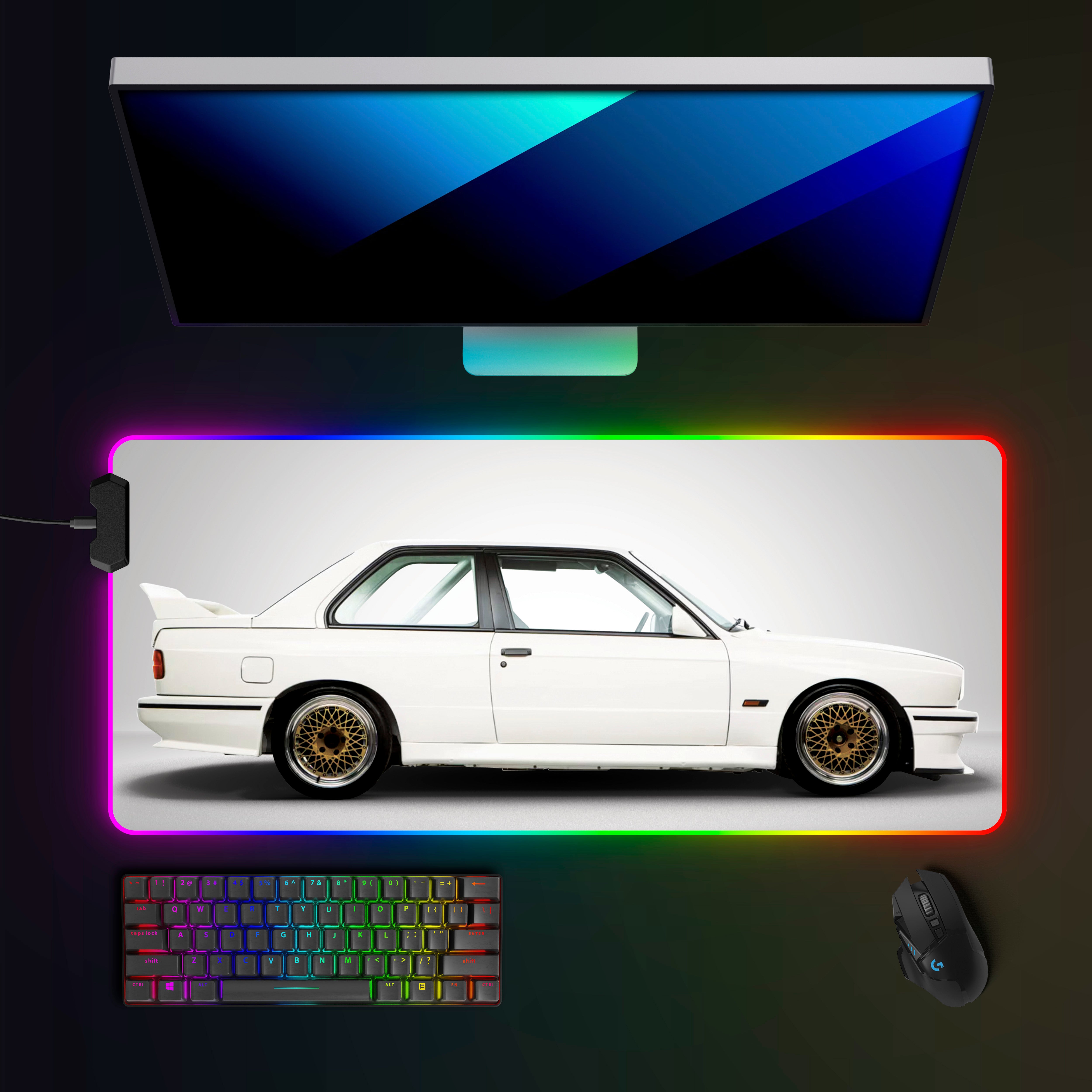 BMW M3 E30 RGB Mousepad