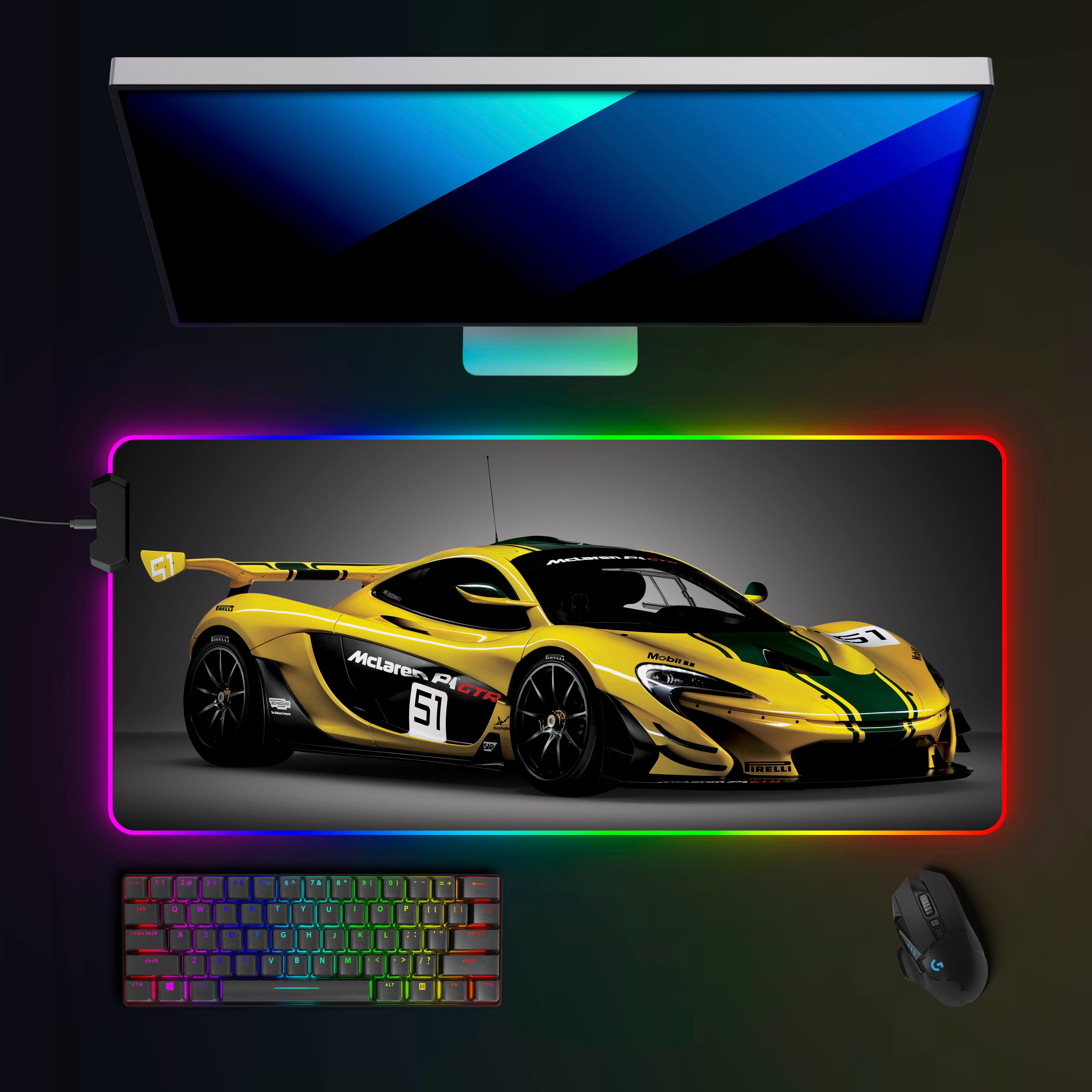 McLaren P1 GTR RGB Mousepad