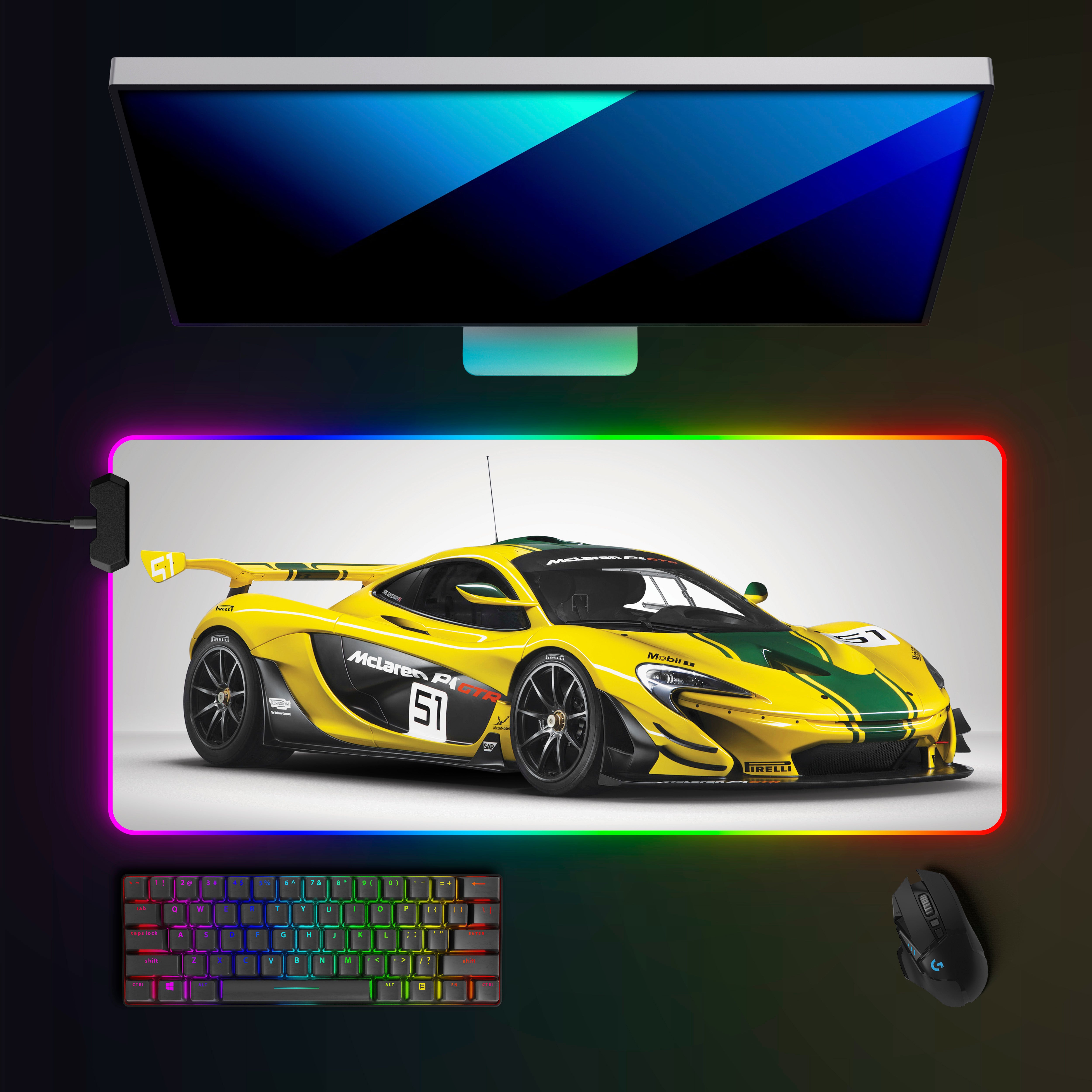 McLaren P1 GTR RGB Mousepad