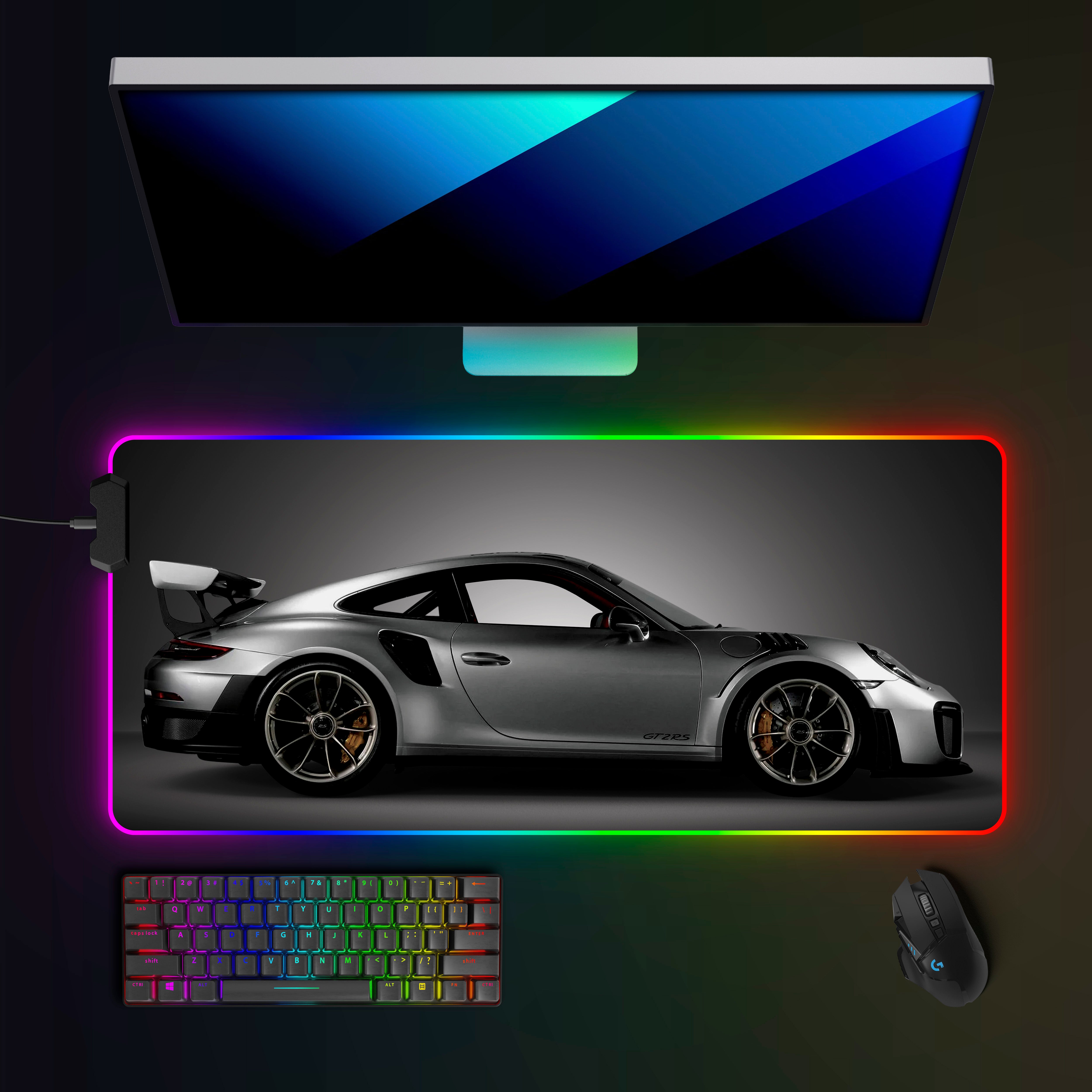 Porsche 911 GT2 RS RGB Mousepad