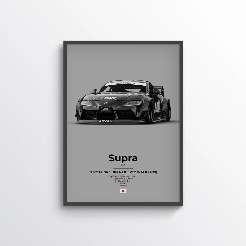Toyota GR Supra Liberty Walk (A90) Poster
