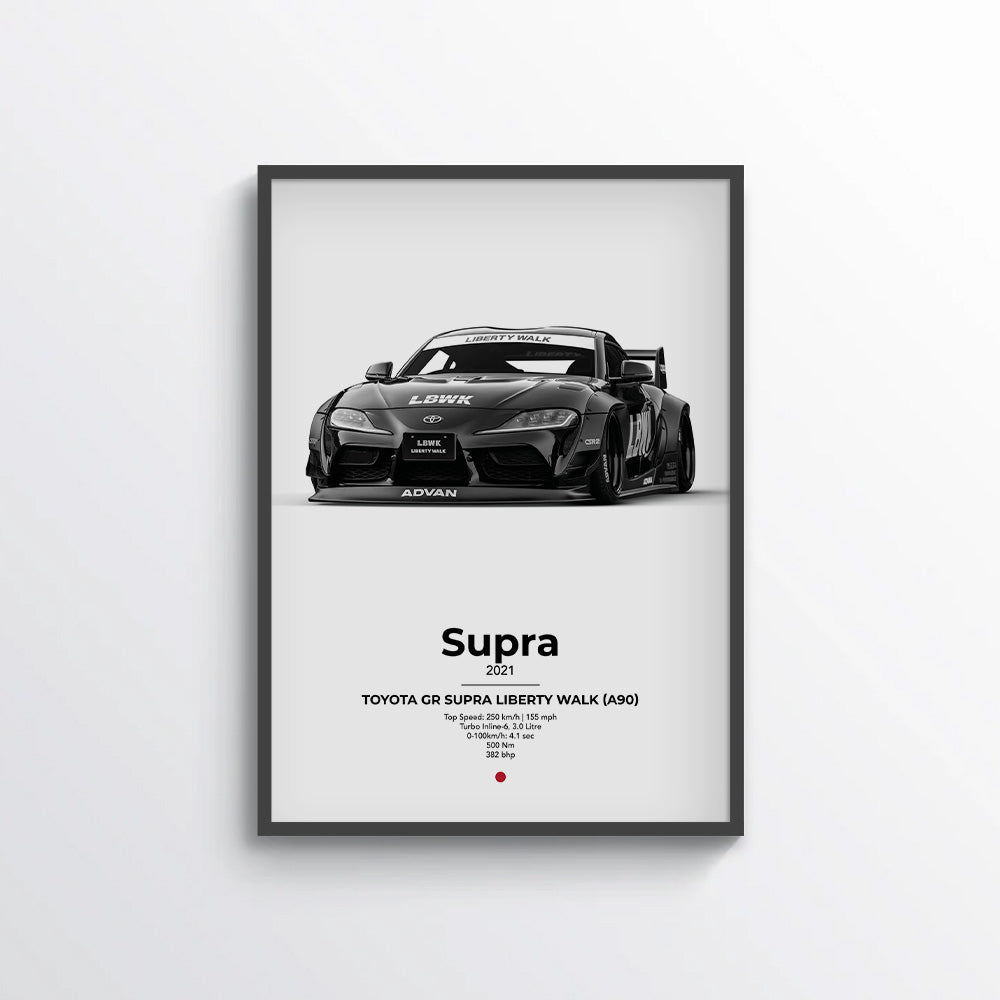 Toyota GR Supra Liberty Walk (A90) Poster