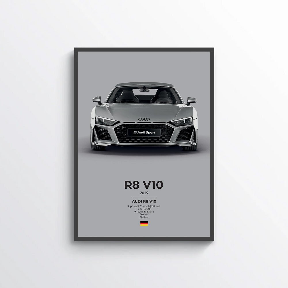 Audi R8 V10 Poster - car - artistry