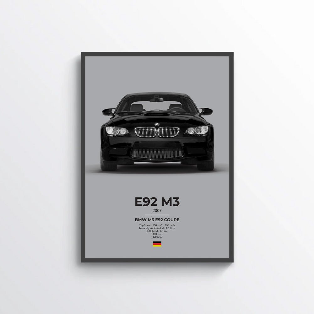 BMW E92 M3 Poster - car - artistry