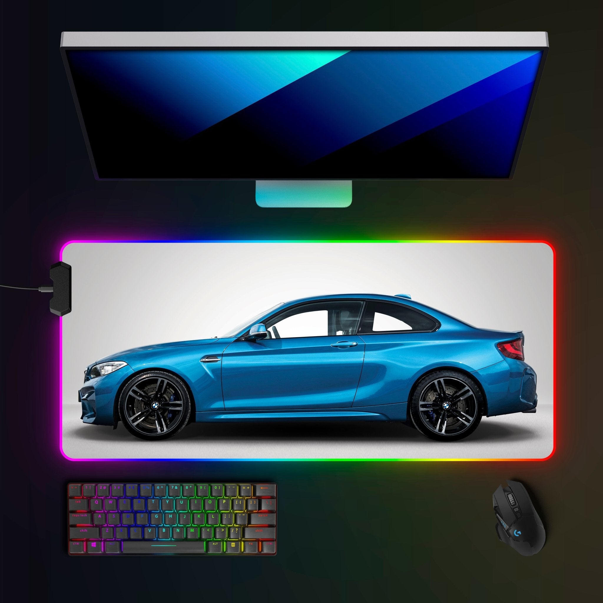 BMW M2 (F87) RGB Mousepad - car - artistry