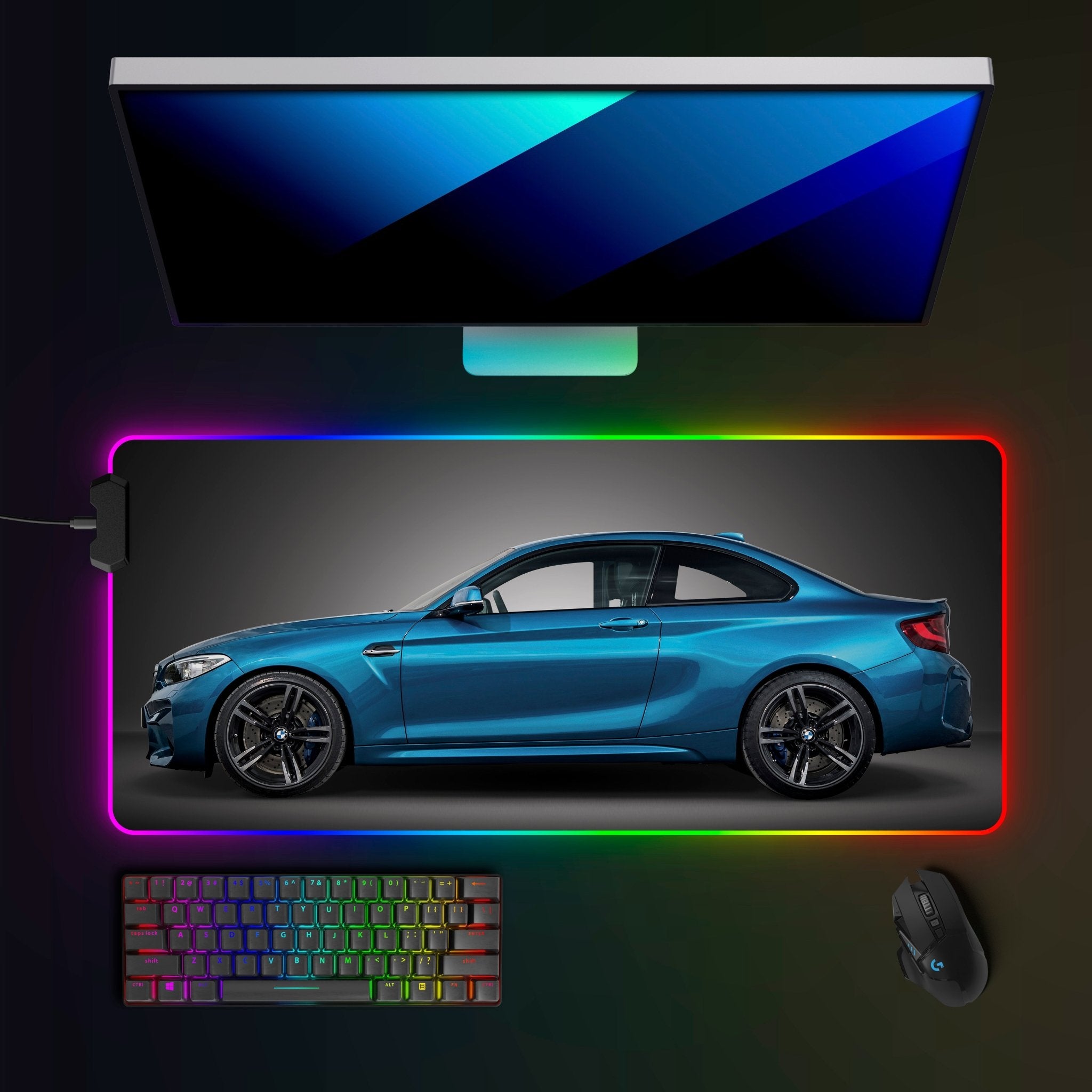 BMW M2 (F87) RGB Mousepad - car - artistry