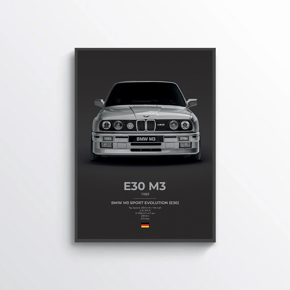 BMW M3 E30 Poster - car - artistry