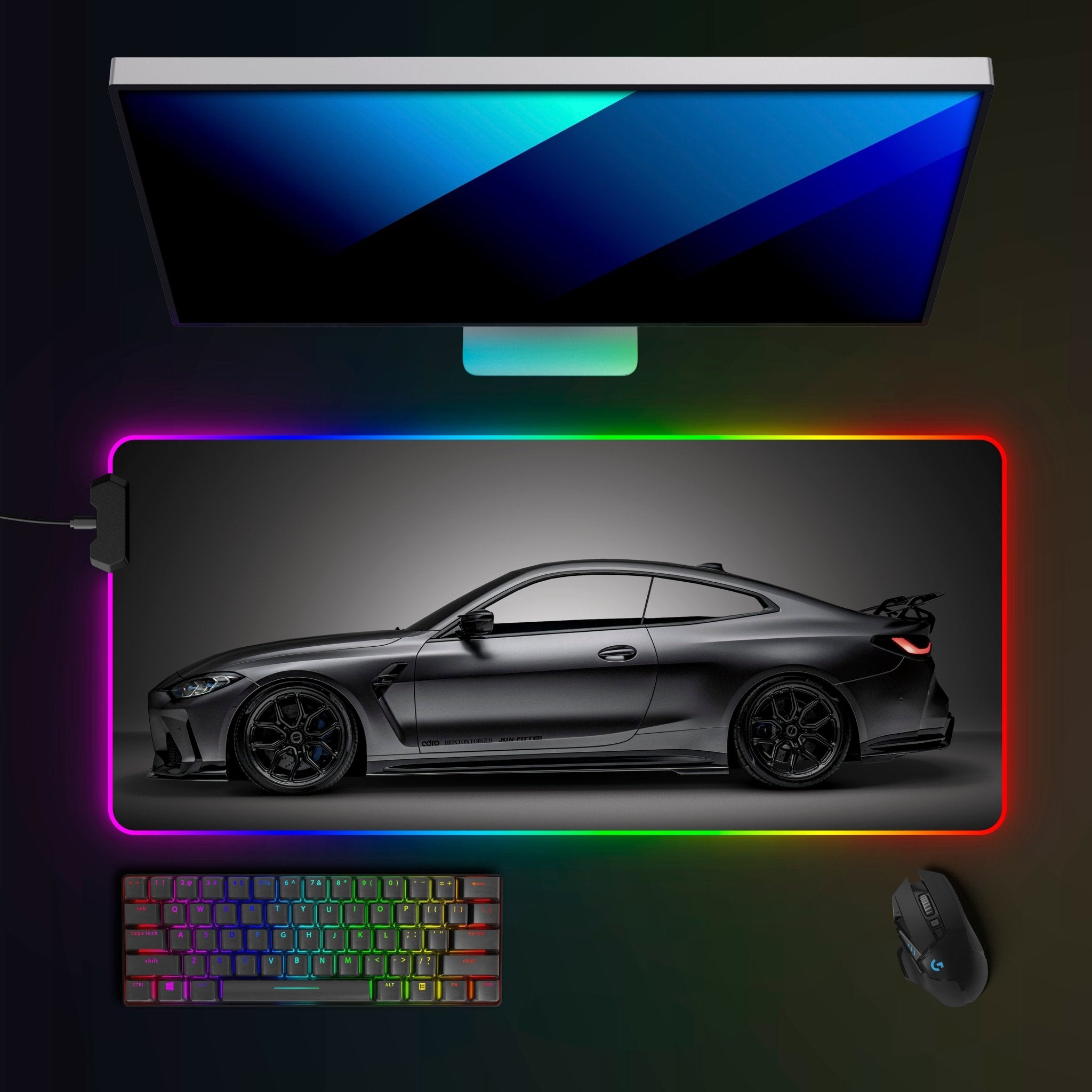 BMW M3 G80 RGB Mousepad - car - artistry