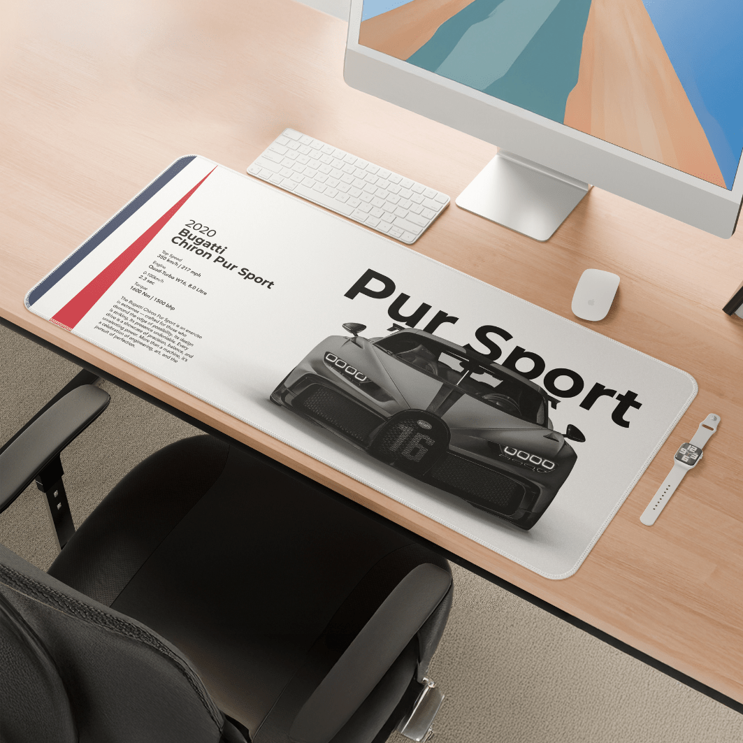 Bugatti Chiron Pur Sport Mousepad - car - artistry