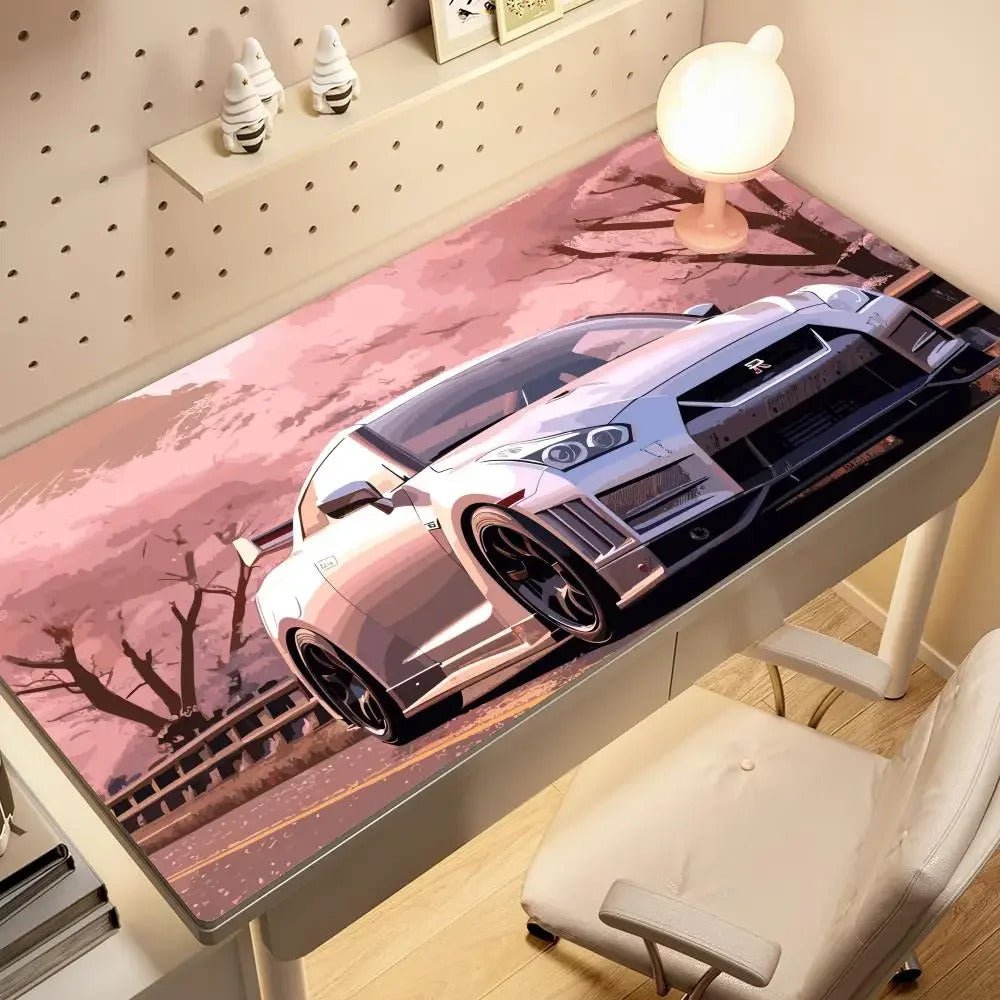Cherry Blossom Streets Mousepads - car - artistry