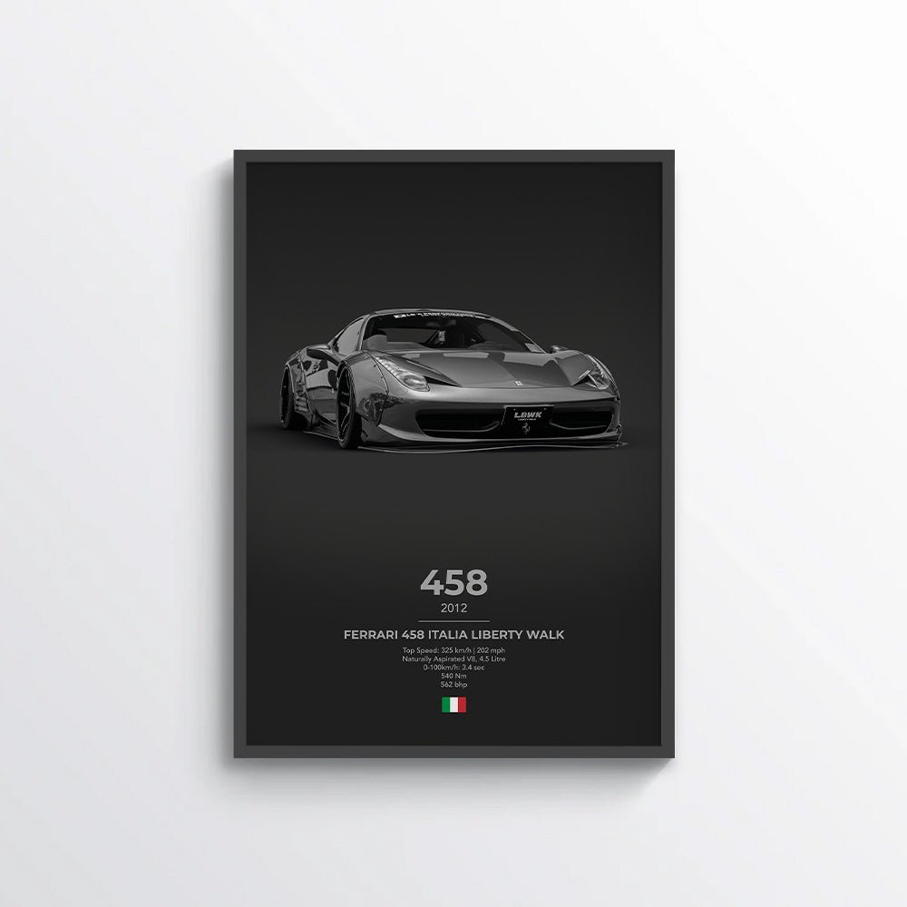 Ferrari 458 Italia Liberty Walk Poster - car - artistry