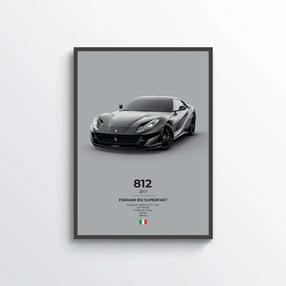 Ferrari 812 Superfast Poster - car - artistry