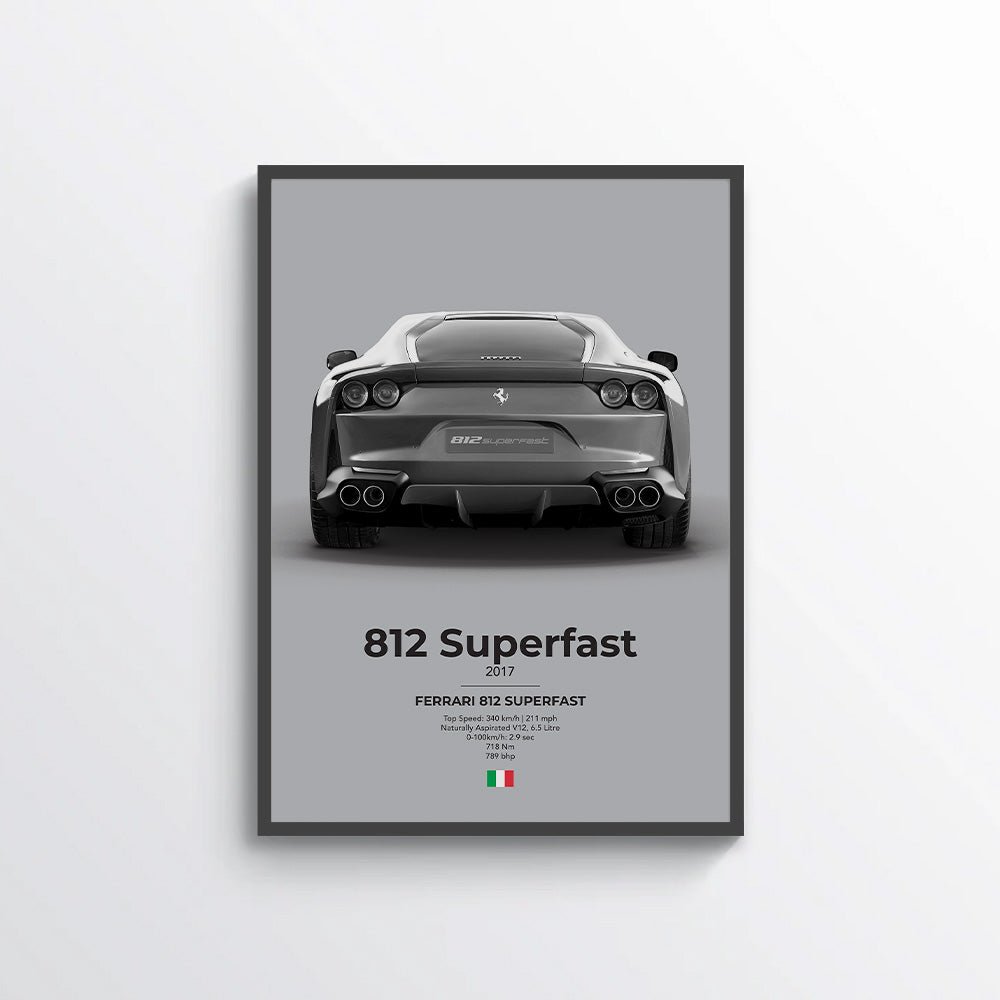 Ferrari 812 Superfast Poster - car - artistry