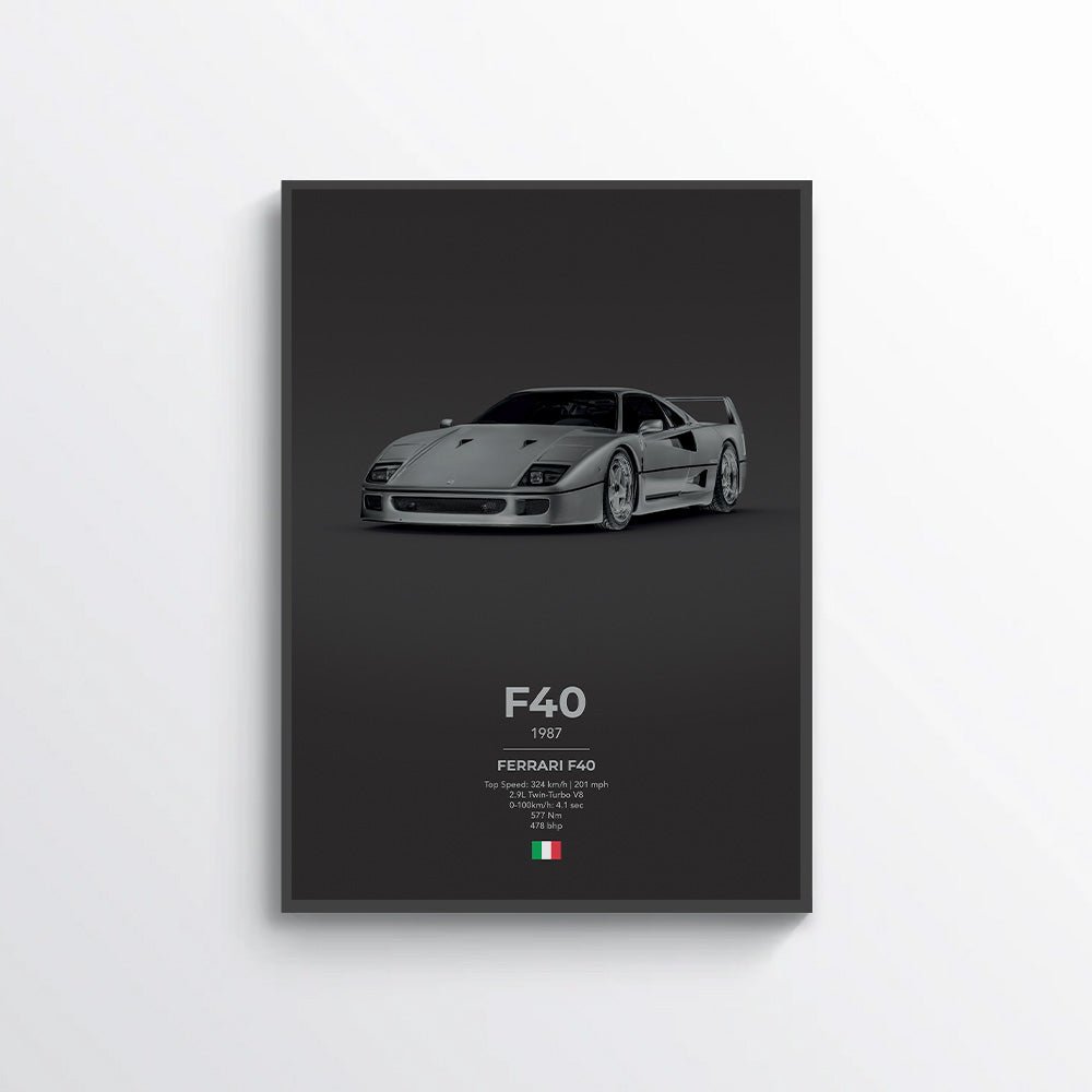 Ferrari F40 Poster - car - artistry