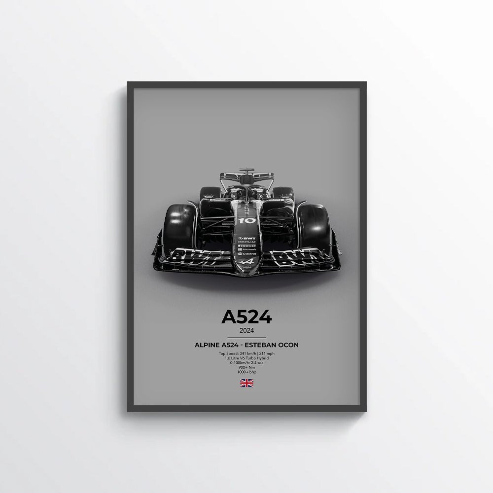 Formula 1 Alpine A524 - Esteban Ocon Poster - car - artistry