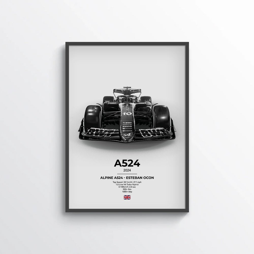 Formula 1 Alpine A524 - Esteban Ocon Poster - car - artistry