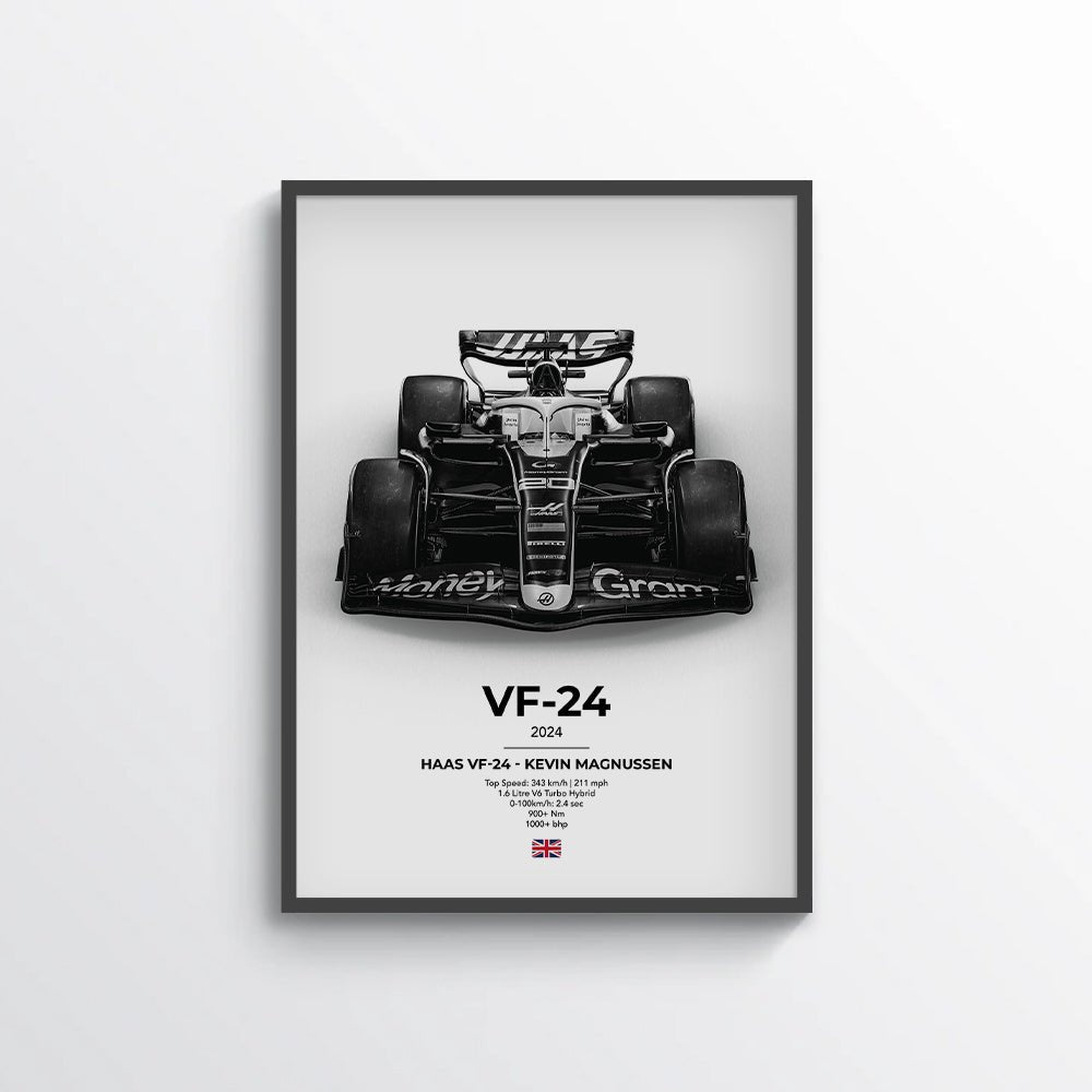 Formula 1 Haas VF - 24 - Kevin Magnussen Poster - car - artistry