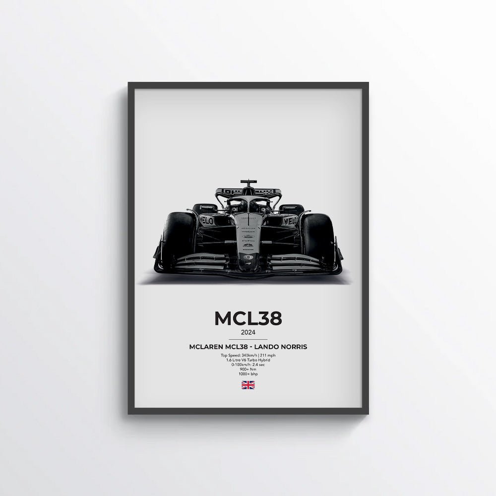 Formula 1 McLaren MCL38 - Lando Norris Poster - car - artistry