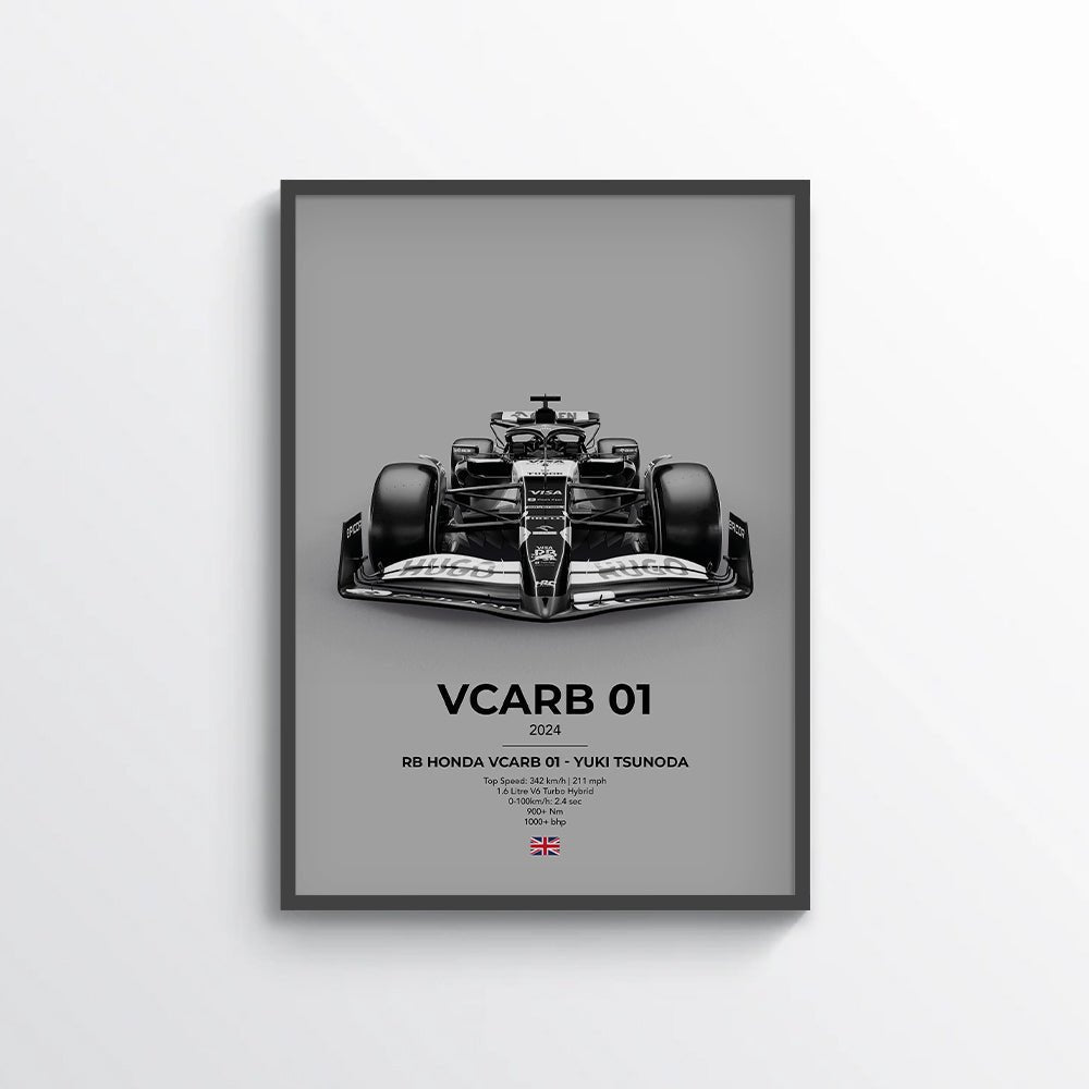 Formula 1 RB Honda VCARB 01 - Yuki Tsunoda Poster - car - artistry