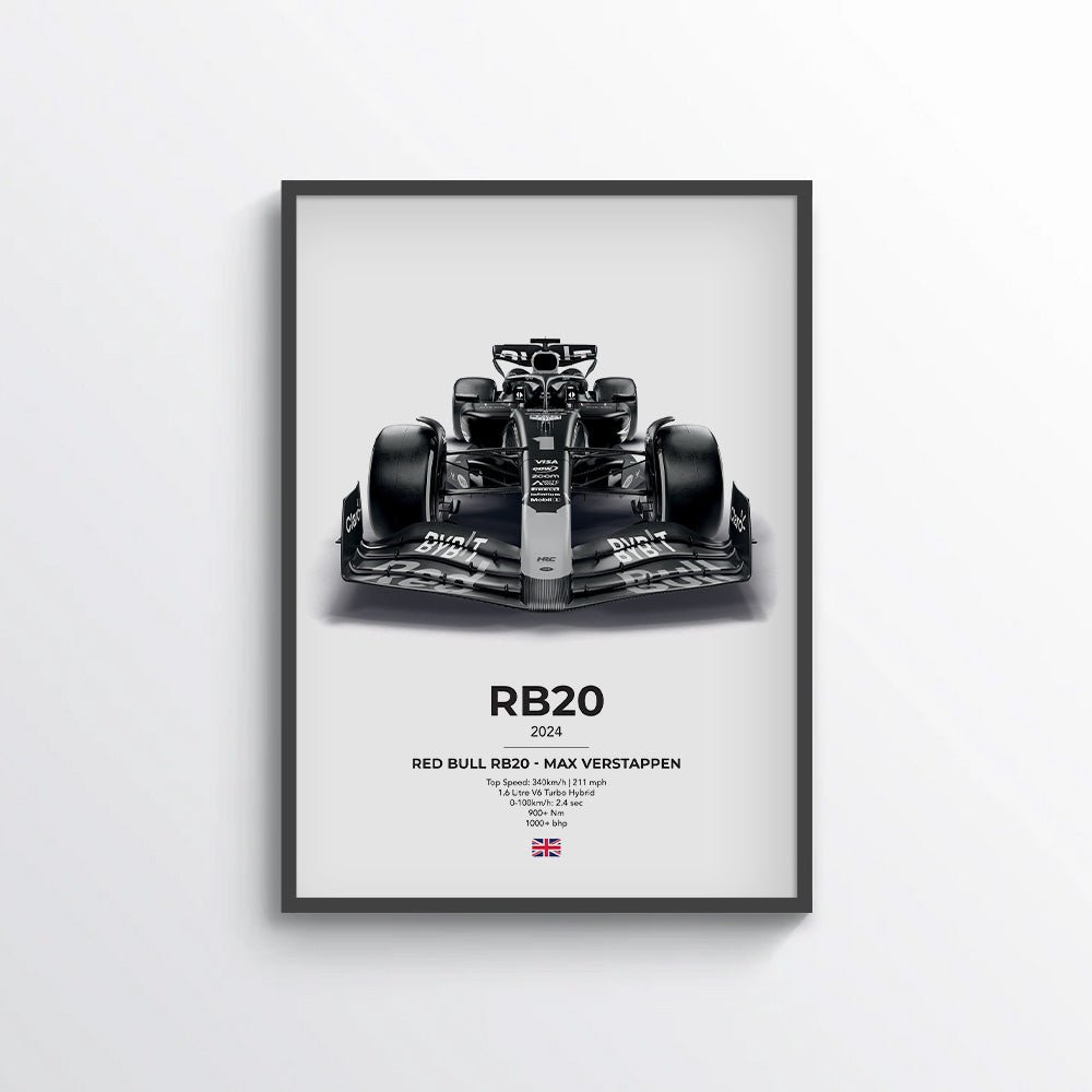Formula 1 Red Bull Racing RB20 - Max Verstappen Poster - car - artistry