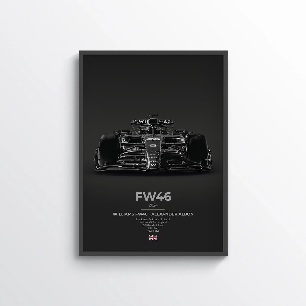 Formula 1 Williams FW46 - Alexander Albon Poster - car - artistry