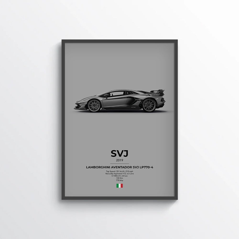 Lamborghini Aventador SVJ LP770 - 4 Poster - car - artistry