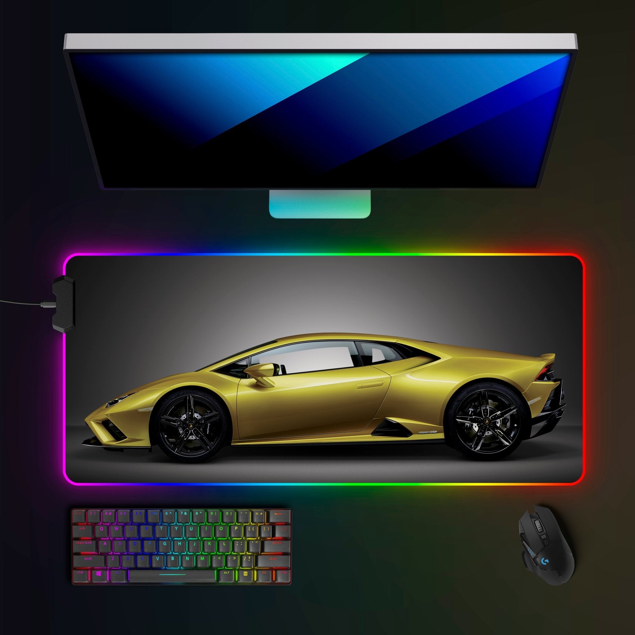 Lamborghini Huracan EVO RGB Mousepad - car - artistry