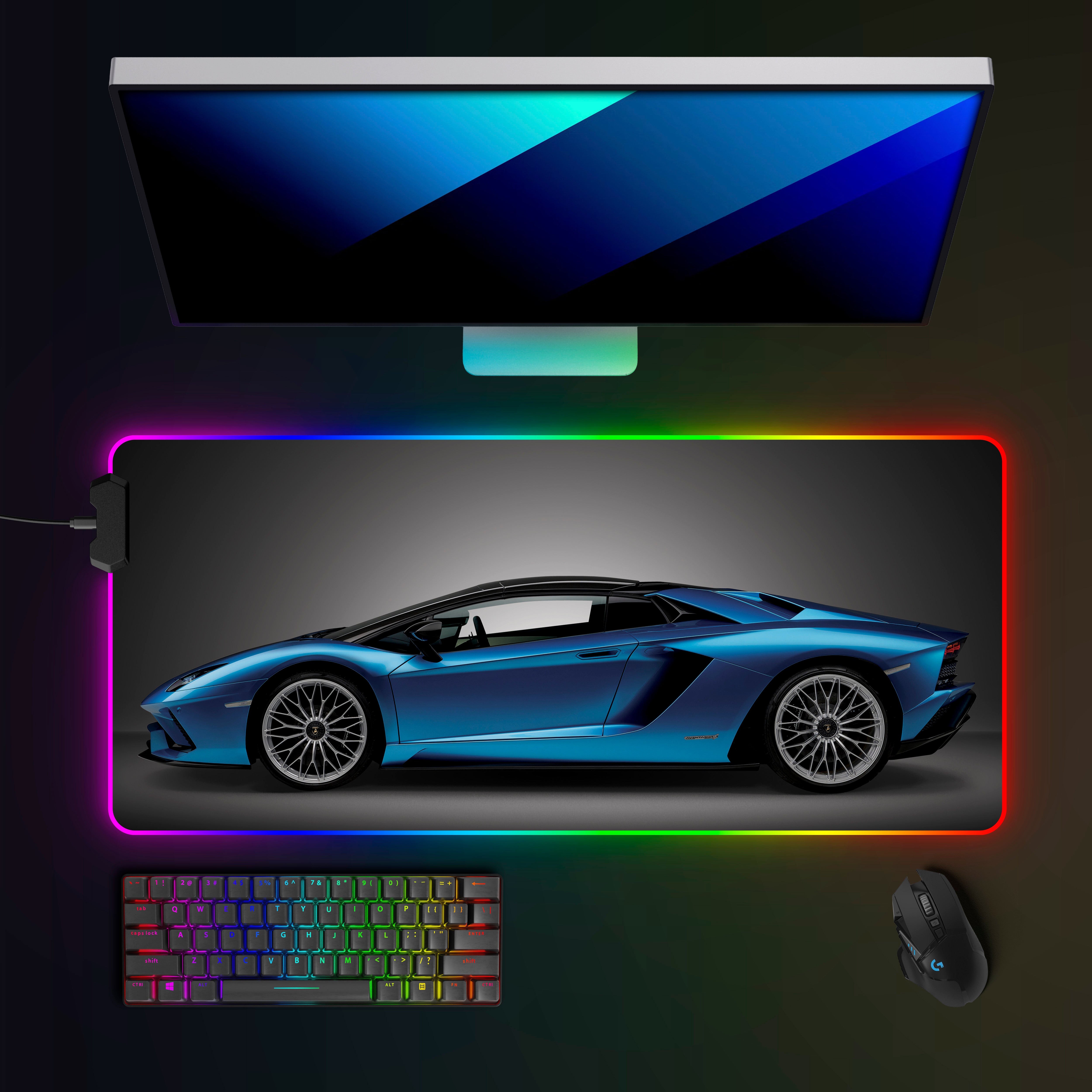Lamborghini Aventador LP780-4 Ultimea RGB Mousepad