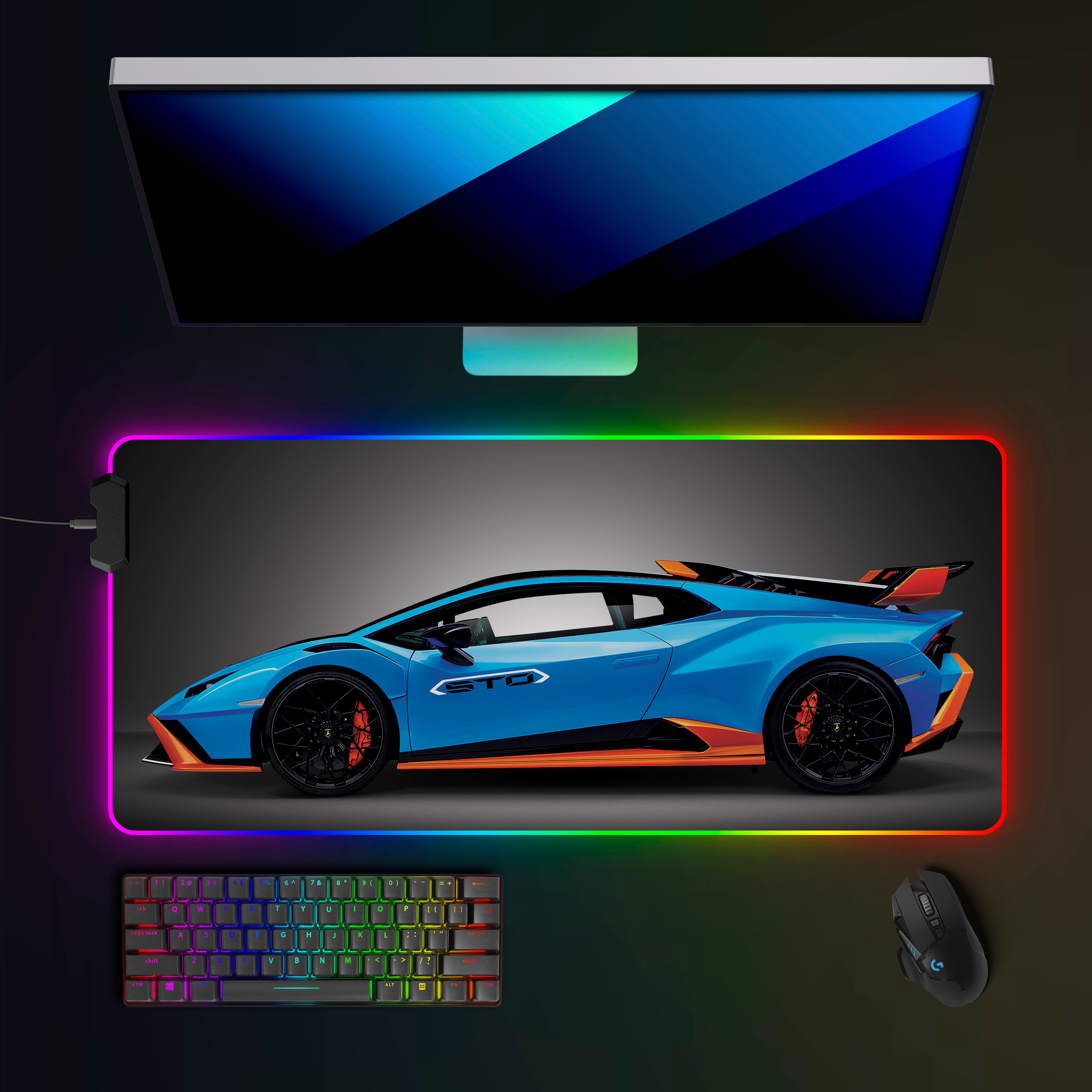 Lamborghini Huracan STO RGB Mousepad