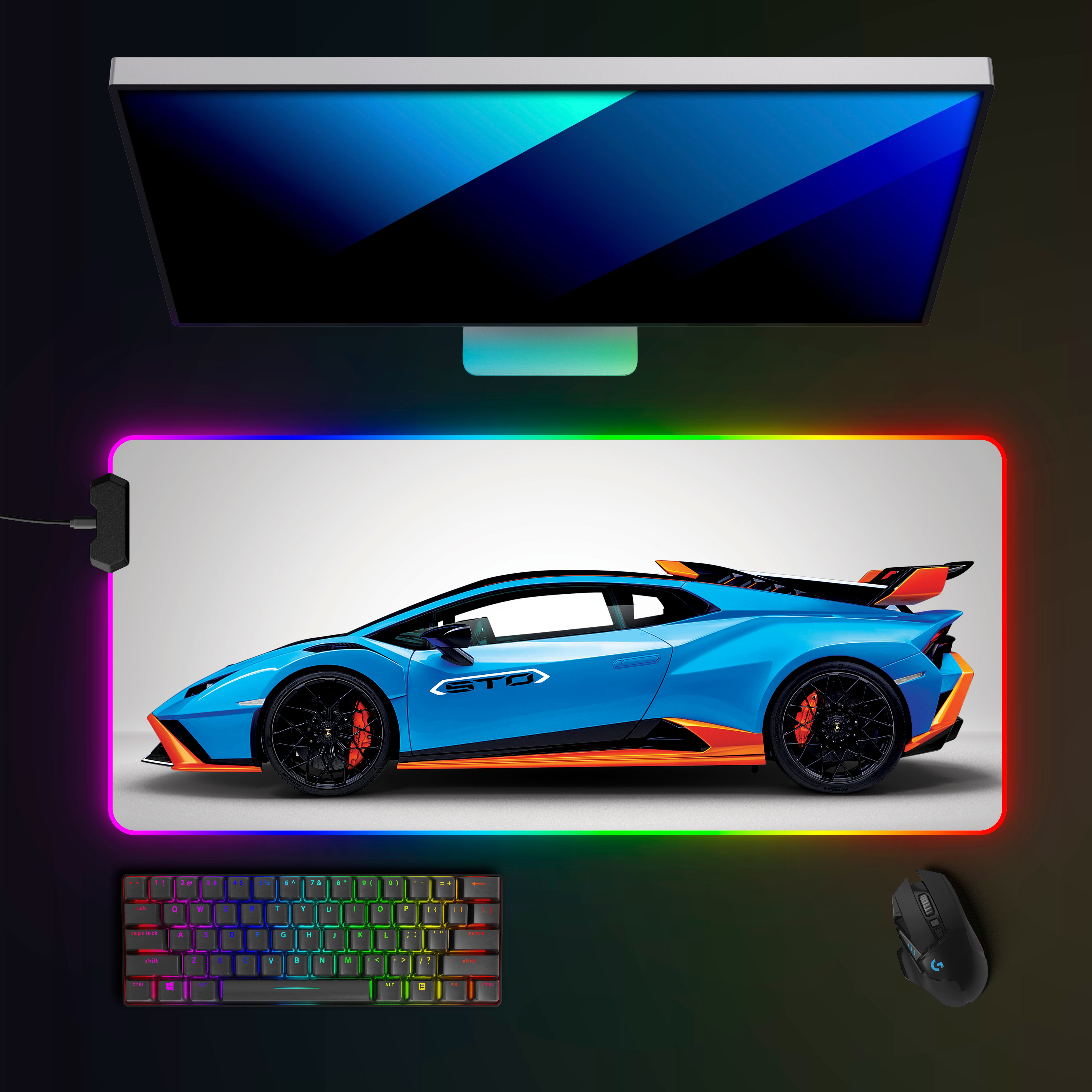 Lamborghini Huracan STO RGB Mousepad