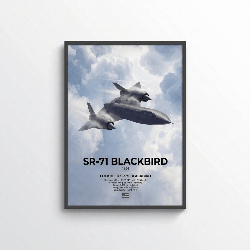 Lockheed Martin SR - 71 Blackbird Poster - car - artistry