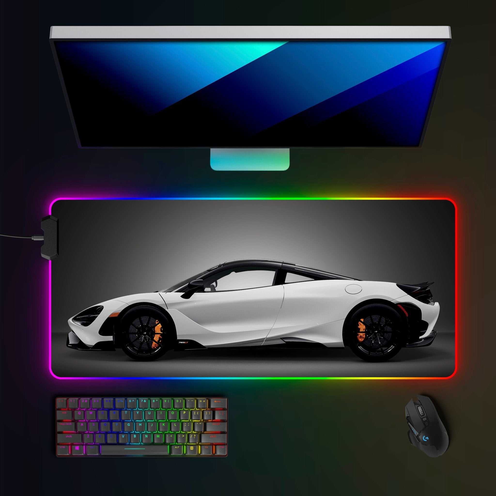 McLaren 765lt RGB Mousepad - car - artistry