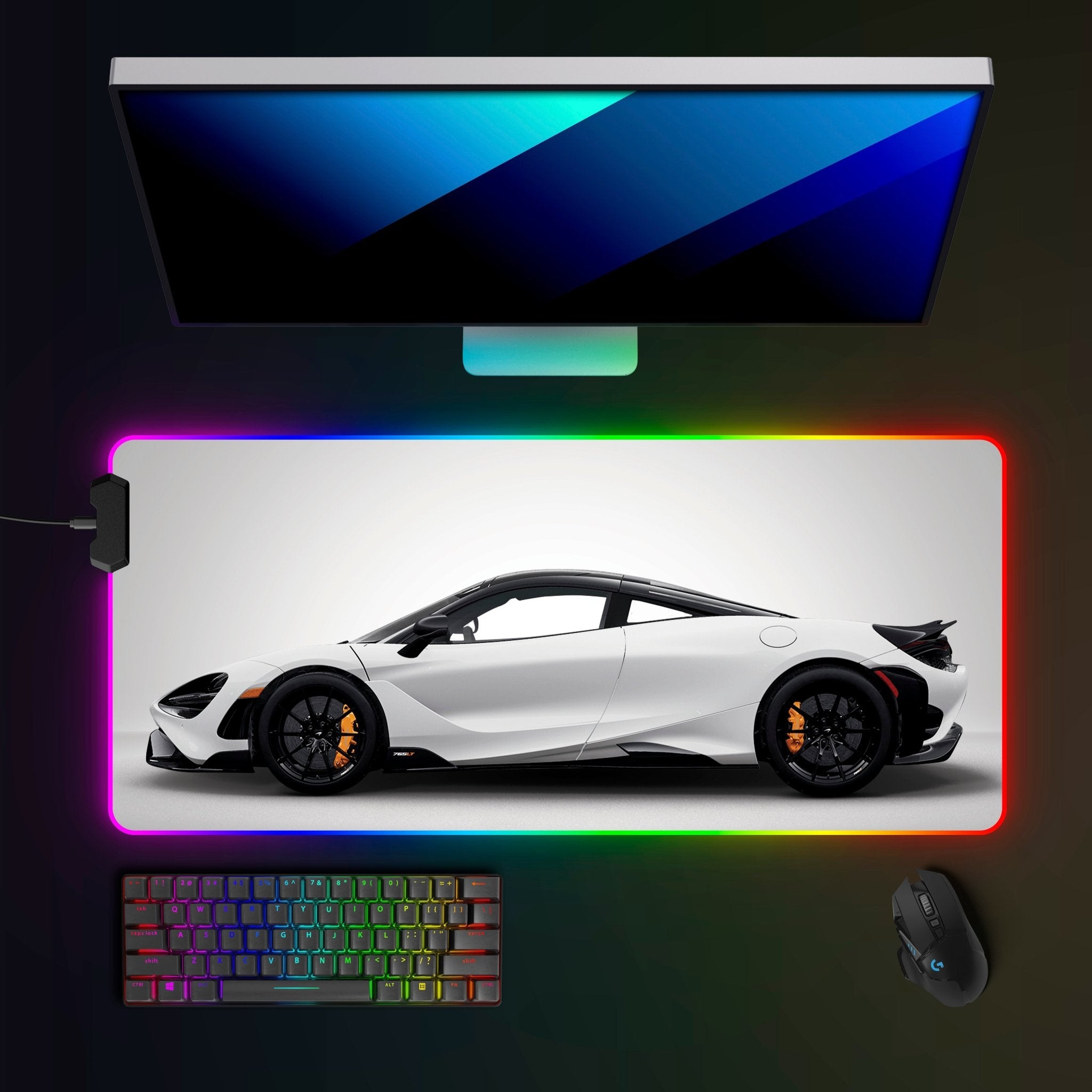 McLaren 765lt RGB Mousepad - car - artistry
